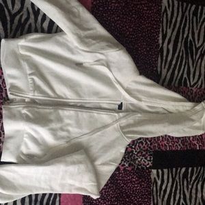 white small cropped hoodie
